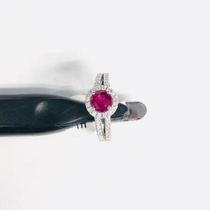 Silver Ruby Ring size7